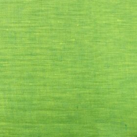 Linen Club Lime Green 100% Pure Linen Kurta Fabric