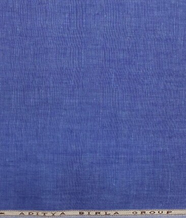 Linen Club Royal Blue 100% Pure Linen Kurta Fabric