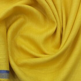 Linen Club Tuscan Yellow 100% Pure Linen Kurta Fabric