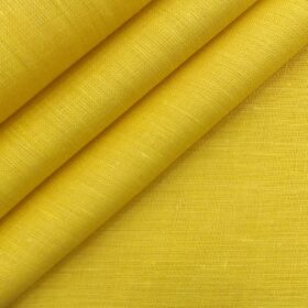 Linen Club Tuscan Yellow 100% Pure Linen Kurta Fabric