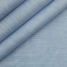 Linen Club Baby Blue 60 LEA 100% Pure Linen Kurta Fabric