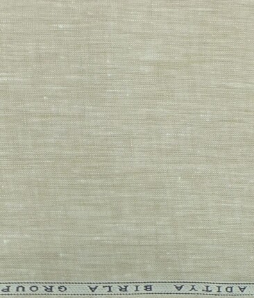 Linen Club Oat Beige 60 LEA 100% Pure Linen Kurta Fabric