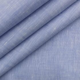 Linen Club Sky Blue 60 LEA 100% Pure Linen Kurta Fabric