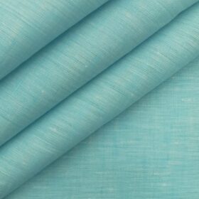 Linen Club Tiffany Blue 70 LEA 100% Pure Linen Kurta Fabric