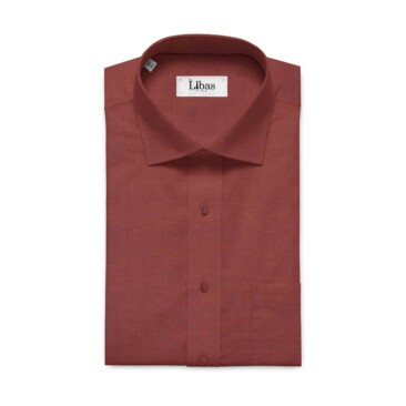 Linen Club Burgandy Red 100% Pure Linen Shirt Fabric