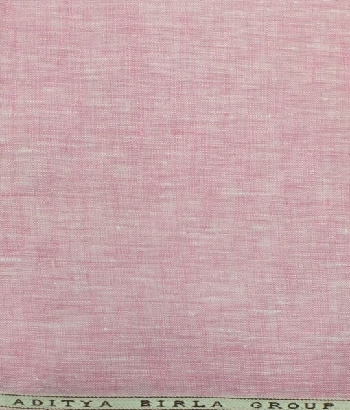 Linen Club Casino Pink 100% Pure Linen Shirt Fabric
