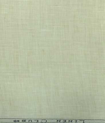 Linen Club Light Beige 100% Pure Linen Shirt Fabric