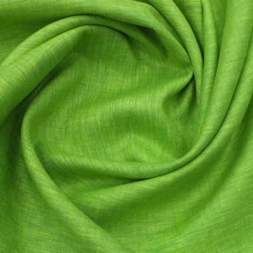 Linen Club Lime Green 100% Pure Linen Shirt Fabric