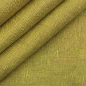 Linen Club Mustard Yellow 100% Pure Linen Shirt Fabric