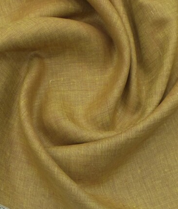 Linen Club Peanut Brown 100% Pure Linen Shirt Fabric