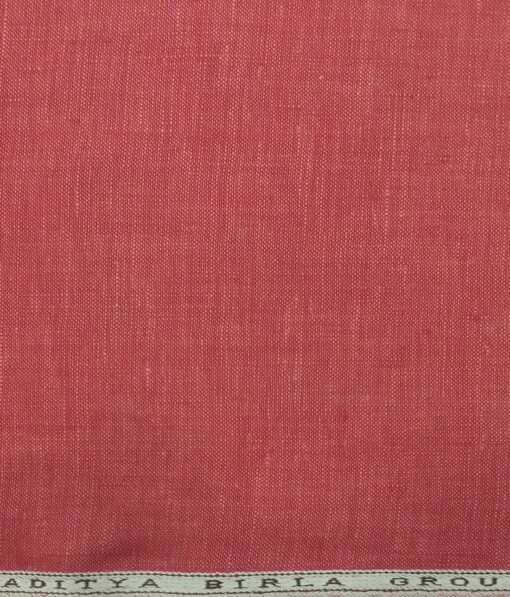 Linen Club Raspberry Red 100% Pure Linen Shirt Fabric