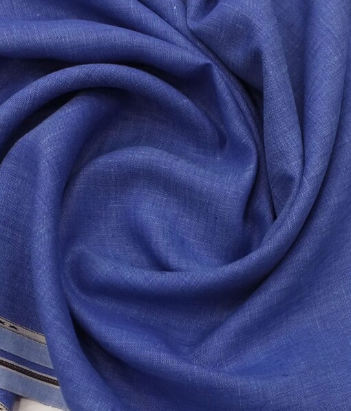 Linen Club Royal Blue 100% Pure Linen Shirt Fabric