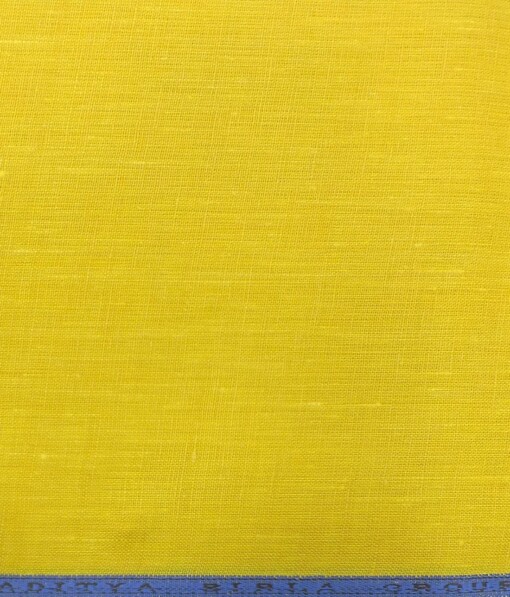 Linen Club Tuscan Yellow 100% Pure Linen Shirt Fabric
