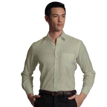 Linen Club Tan Beige 100% Pure Linen Shirt Fabric