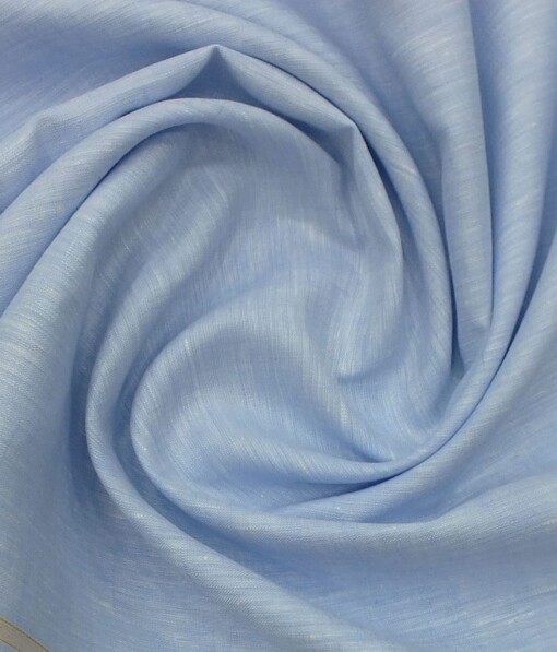 Linen Club Baby Blue 60 LEA 100% Pure Linen Shirt Fabric