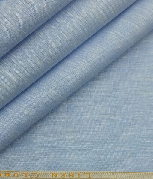 Linen Club Baby Blue 60 LEA 100% Pure Linen Shirt Fabric