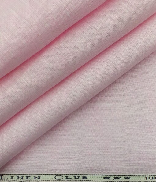Linen Club Baby Pink 60 LEA 100% Pure Linen Shirt Fabric
