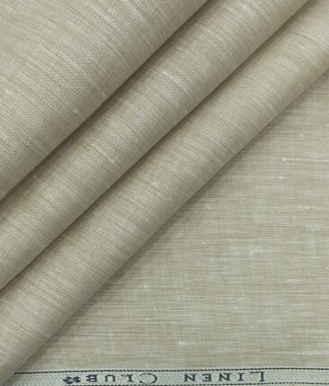 Linen Club Oat Beige 60 LEA 100% Pure Linen Shirt Fabric