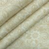 Linen Club Off White & Brown 60 LEA 100% Pure Linen Printed Shirt Fabric