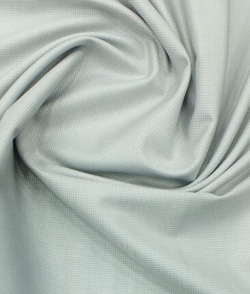 Arvind Men's Light Grey Cotton Royal Oxford Weave Shirt Fabric