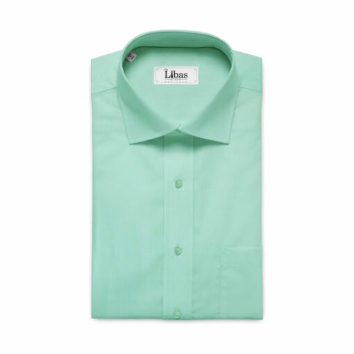 Arvind Men's Light Sea Green Cotton Royal Oxford Weave Shirt Fabric