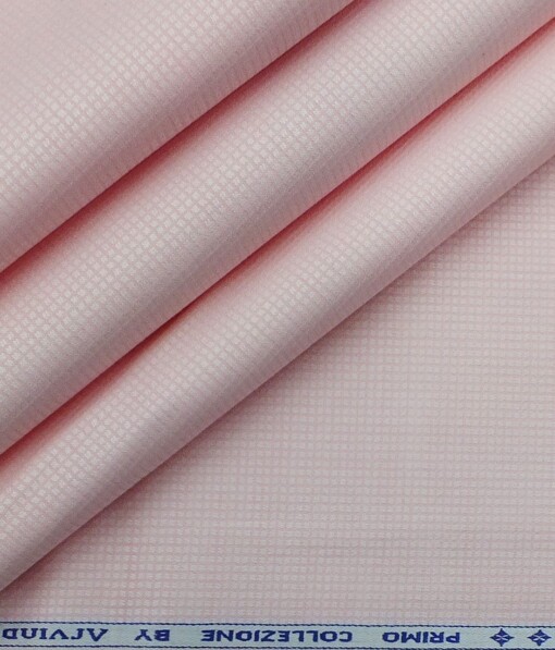 Arvind Men's Venetian Pink Cotton Royal Oxford Weave Shirt Fabric