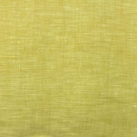 Cadini by Siyaram's Canary Yellow 60 LEA 100% Pure Linen Kurta Fabric