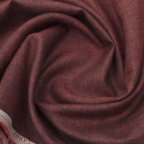 Cadini by Siyaram's Dark Maroon 60 LEA 100% Pure Linen Kurta Fabric