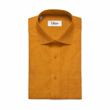 Cadini by Siyaram's  Orange 60 LEA 100% Pure Linen Shirt Fabric