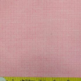 Exquisite Men's Baby Pink Cotton Chambray Weave Dotted Shirt Fabric