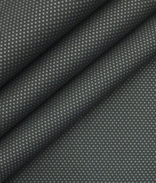 Exquisite Men's Blackish Grey Cotton PinPoint Oxford Weave Shirt Fabric