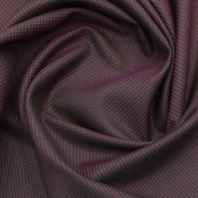 Exquisite Men's Dark Maroon Cotton PinPoint Oxford Weave Shirt Fabric