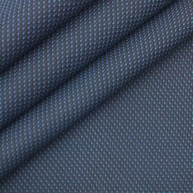 Exquisite Men's Dark Firozi Blue Cotton PinPoint Oxford Weave Shirt Fabric