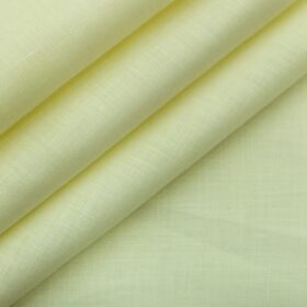 Nemesis Lemonish Cream 100% Pure Linen Kurta Fabric