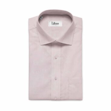 Nemesis Men's Baby Pink Giza Cotton Jacquard Shirt Fabric