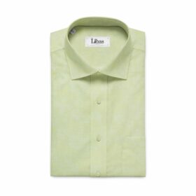 Nemesis Men's Light Yellow Giza Cotton Jacquard Shirt Fabric