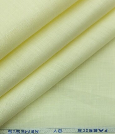 Nemesis Lemonish Cream 100% Pure Linen Shirt Fabric