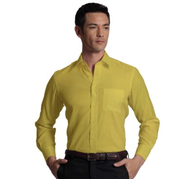 Nemesis Mustard Yellow 100% Pure Linen Shirt Fabric