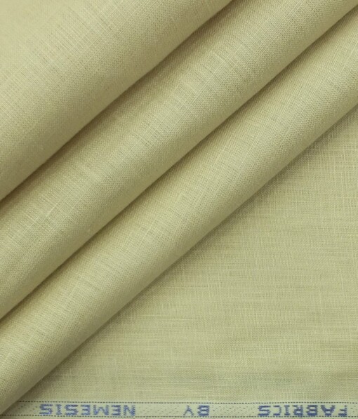 Nemesis Oat Beige 100% Pure Linen Shirt Fabric
