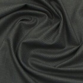 Raymond Men's Dark Greyish Blue Self Check Poly Viscose Trouser Fabric (Unstitched - 1.20 Mtr)