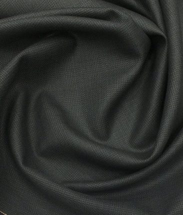 Raymond Men's Dark Greenish Grey Self Check Poly Viscose Trouser Fabric (Unstitched - 1.25 Mtr)
