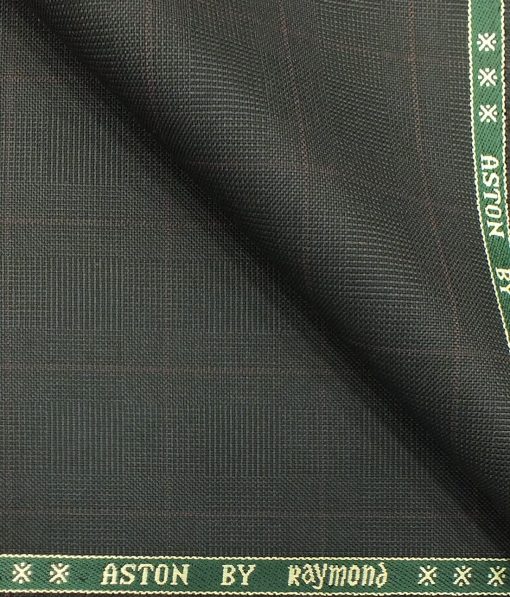 Raymond Men's Dark Grey Check Poly Viscose Trouser Fabric (Unstitched - 1.25 Mtr)
