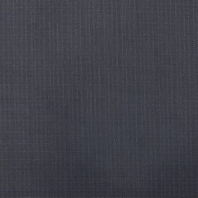 Raymond Men's Dark Navy Blue Self Design Poly Viscose Trouser Fabric (Unstitched - 1.25 Mtr)
