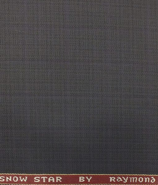 Raymond Men's Dark Purple Self Design Poly Viscose Trouser Fabric (Unstitched - 1.25 Mtr)