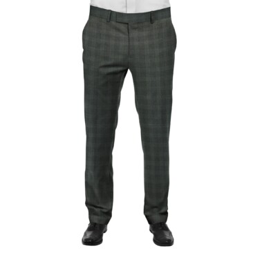 Raymond Men's Dark Grey Self Check Poly Viscose Trouser Fabric (Unstitched - 1.25 Mtr)
