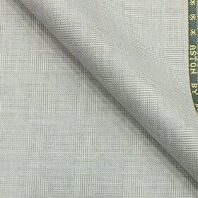 Raymond Men's Light Beigish Grey Self Check Poly Viscose Trouser Fabric (Unstitched - 1.25 Mtr)