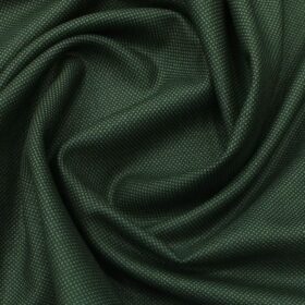 Raymond Men's Pine Green Structured Poly Viscose Trouser Fabric (Unstitched - 1.25 Mtr)