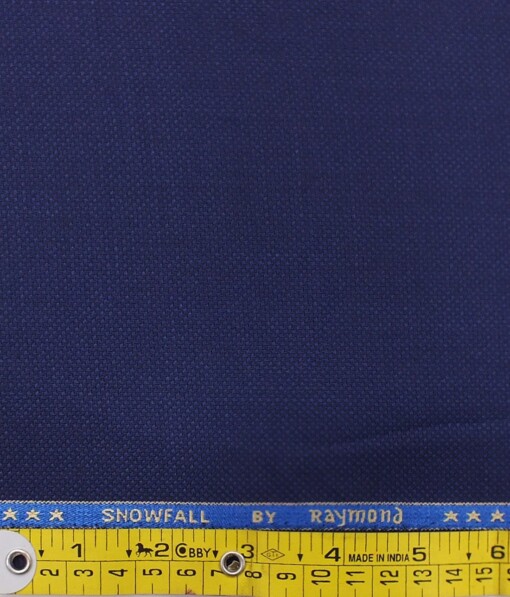 Raymond Men's Royal Blue Structured Poly Viscose Trouser Fabric (Unstitched - 1.25 Mtr)