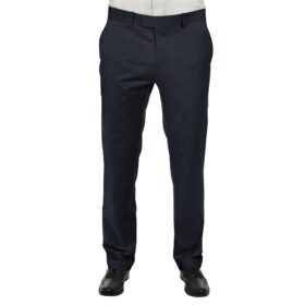 Raymond Men's Dark Navy Blue Dotted Structured Poly Viscose Party Wear Trouser Fabric (Unstitched - 1.25 Mtr)