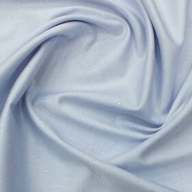 Soktas Men's Sky Blue Giza Cotton Dobby Shirt Fabric